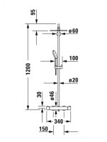 SISTEMA DUCHA TERMOSTATICA C.1 DURAVIT